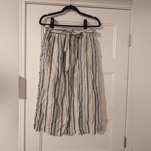 Zara linen midi skirt with pockets